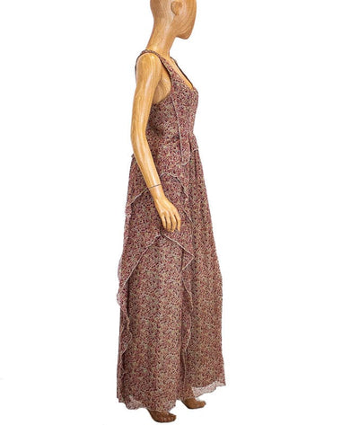 Thandon Addition Clothing Small | US 4 Floral Razor Back Ruffle Maxi Dress
