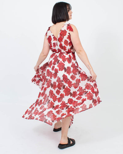 The Kooples Clothing Small Sleeveless Floral Midi Dress