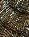 The New Arrivals Ilkyaz Ozel Clothing Small | US 4 I FR 36 Gold Metallic Tiered Mini Dress