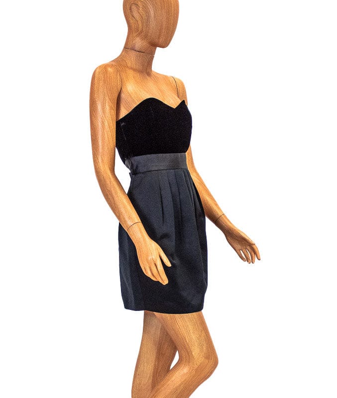 Theory Clothing Small | US 4 Black Strapless Mini Dress