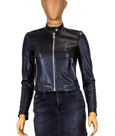 Theory Clothing XS Cropped Leather Jacket