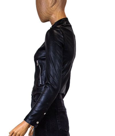 Theory Clothing XS Cropped Leather Jacket