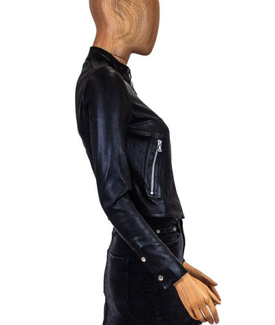 Theory Clothing XS Cropped Leather Jacket
