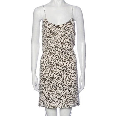 Tibi Clothing Medium | 8 Silk Cheetah Mini Dress