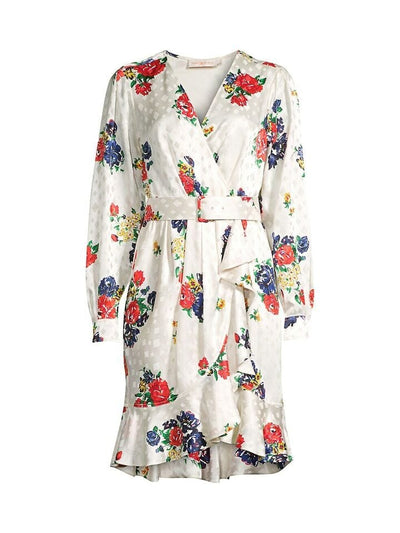 Tory Burch Clothing Large | 12 Printed Silk Wrap Dress