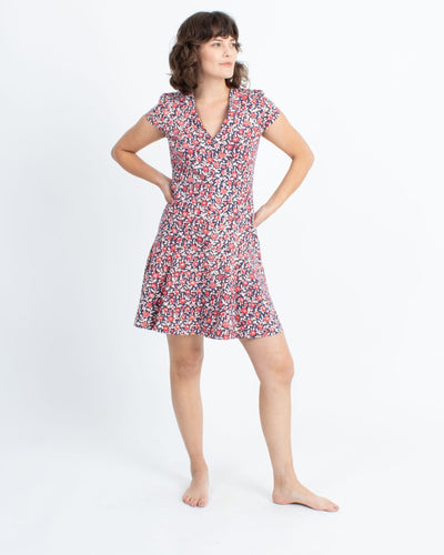 Tory Burch Clothing Small Floral Cap Sleeve Dress