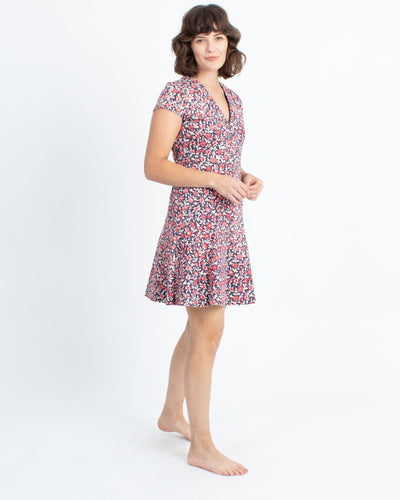 Tory Burch Clothing Small Floral Cap Sleeve Dress