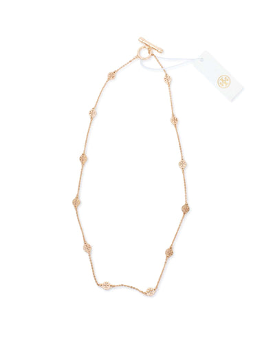 Tory Burch Jewelry One Size "Logo Toggle Short" Necklace