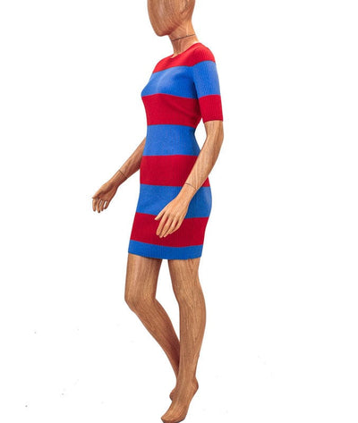Tory Sport Clothing Small Fitted Ribbed Knee Length Dress