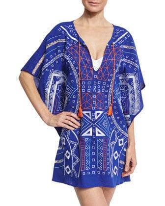Trina Turk Clothing Medium "Jakarta Embroidered Caftan Cover-Up"