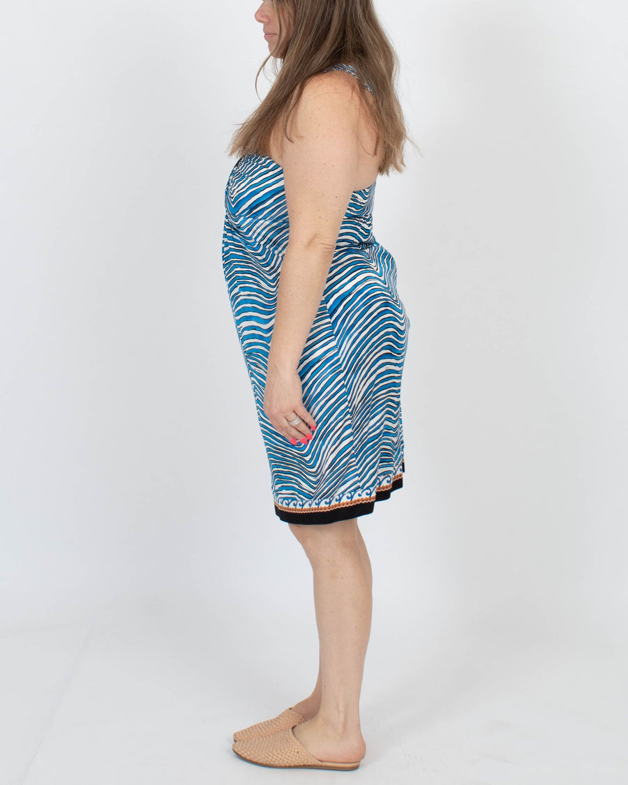 Trina Turk Clothing XL | US 12 Sleeveless Zebra Printed Dress