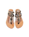 Trina Turk Shoes Large | US 10 Crystal & Stone Embellished Wedge Sandals