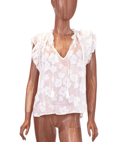 Ulla Johnson Clothing Medium | US 6 Embroidered Frill Top