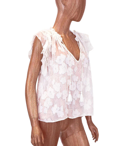 Ulla Johnson Clothing Medium | US 6 Embroidered Frill Top