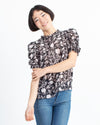 Ulla Johnson Clothing Small | US 4 Floral Puff Sleeve Blouse