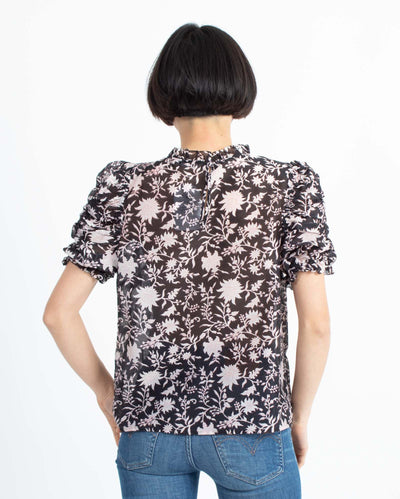 Ulla Johnson Clothing Small | US 4 Floral Puff Sleeve Blouse