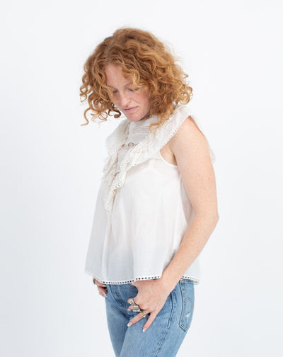 Ulla Johnson Clothing XS | US 0 Embroidered Bib Blouse
