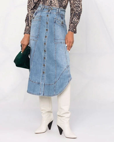 Ulla Johnson Clothing XS | US 2 High-Waisted Denim Skirt
