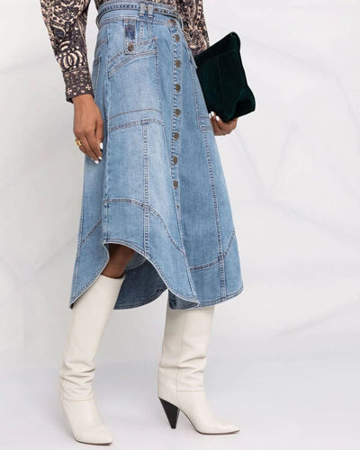 Ulla Johnson Clothing XS | US 2 High-Waisted Denim Skirt