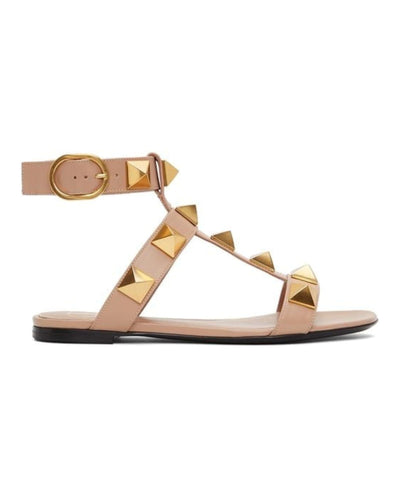 Valentino Shoes Large | US 10 I IT 40 Roman Stud Flat Calfskin Sandals