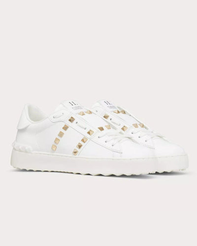 Valentino Shoes Large | US 10 I ITT 40 The "Untitled" Open Sneaker in White Calfskin