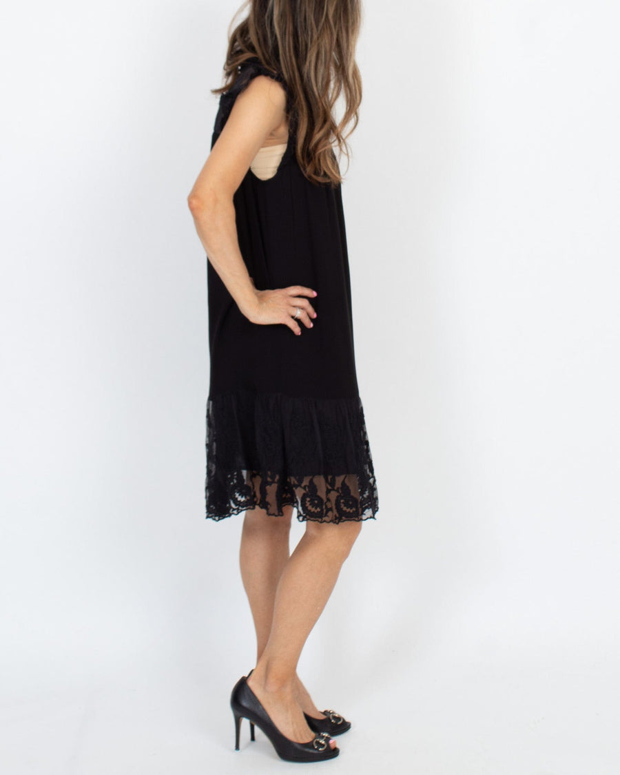 Velvet by Graham & Spencer Clothing Small Black Lace Dress