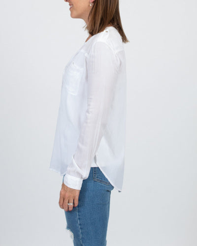 Velvet by Graham & Spencer Clothing Small White Sheer Blouse