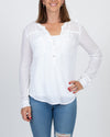 Velvet by Graham & Spencer Clothing Small White Sheer Blouse