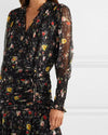 Veronica Beard Clothing Small | 6 "Armeria" Black Floral Dress