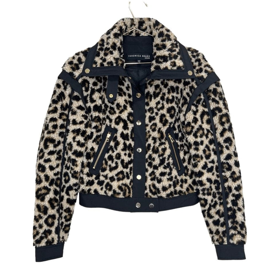 Veronica Beard Clothing XS Cheetah Faux Fur Jacket