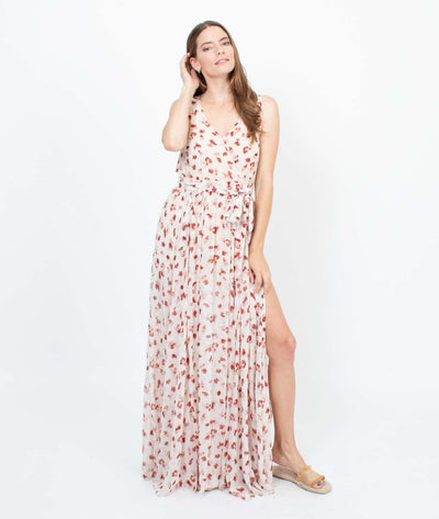 VICI Clothing Small Floral Print Maxi Dress with Slit
