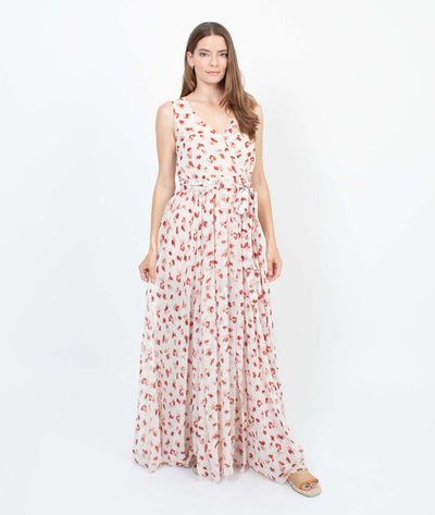 VICI Clothing Small Floral Print Maxi Dress with Slit