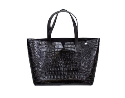 Vince Bags One Size Embossed Croc Leather Tote Bag