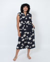 Vince Clothing Large Floral Print Sleeveless Jumpsuit