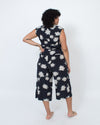 Vince Clothing Large Floral Print Sleeveless Jumpsuit