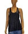 Vince Clothing Medium Dark Grey Sequined Tank