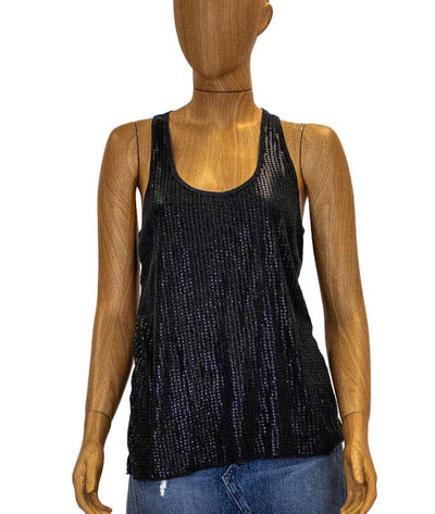 Vince Clothing Medium Dark Grey Sequined Tank