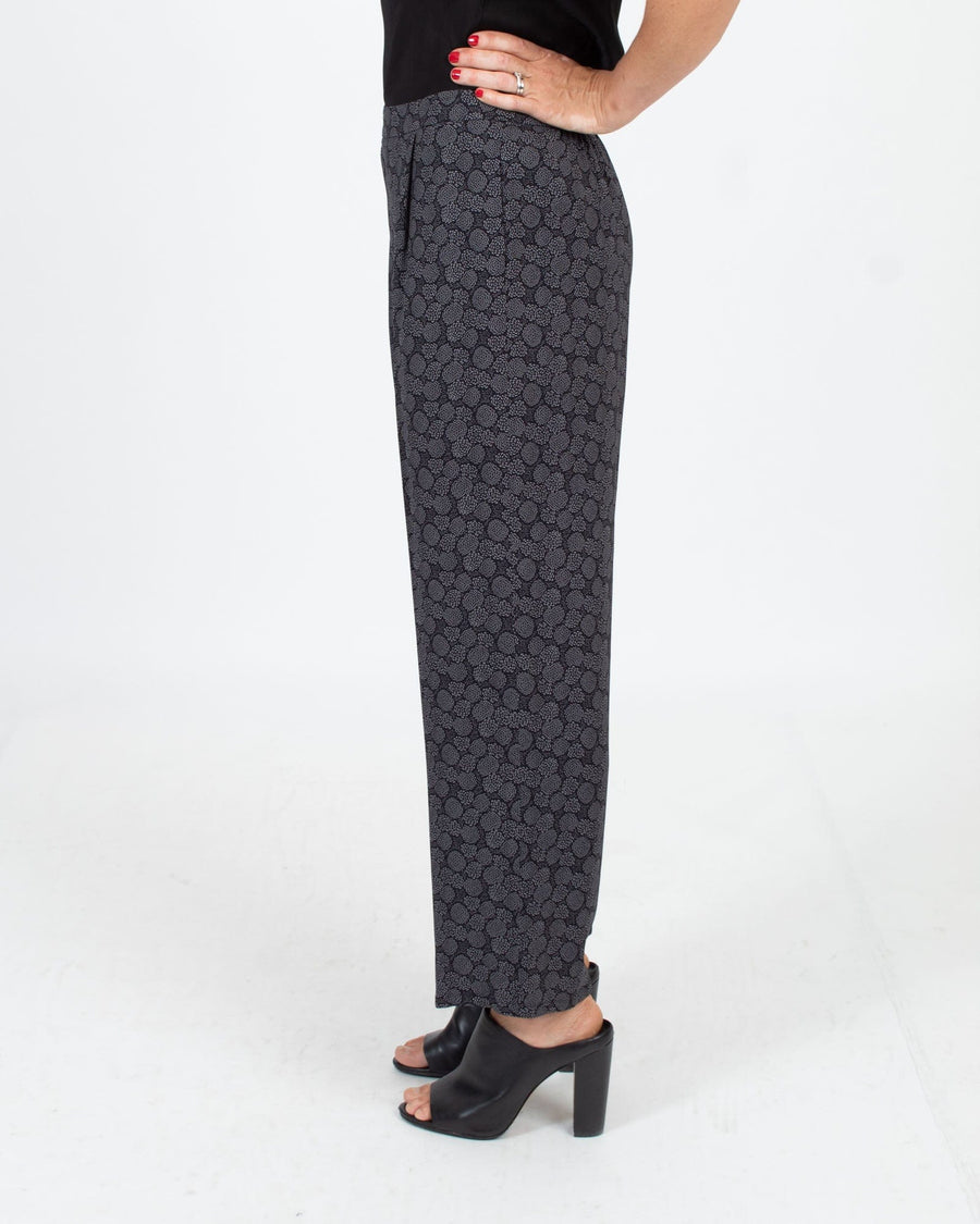Vince Clothing Small Printed Silk Blend Pants