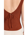 Vince Clothing Vince Tie Back Tank Rust Amber