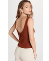 Vince Clothing Vince Tie Back Tank Rust Amber