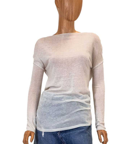 Vince Clothing XS Cream Boat Neck Blouse