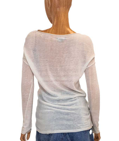 Vince Clothing XS Cream Boat Neck Blouse