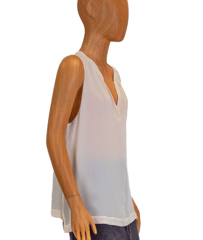 Vince Clothing XS Cream Silk Tank