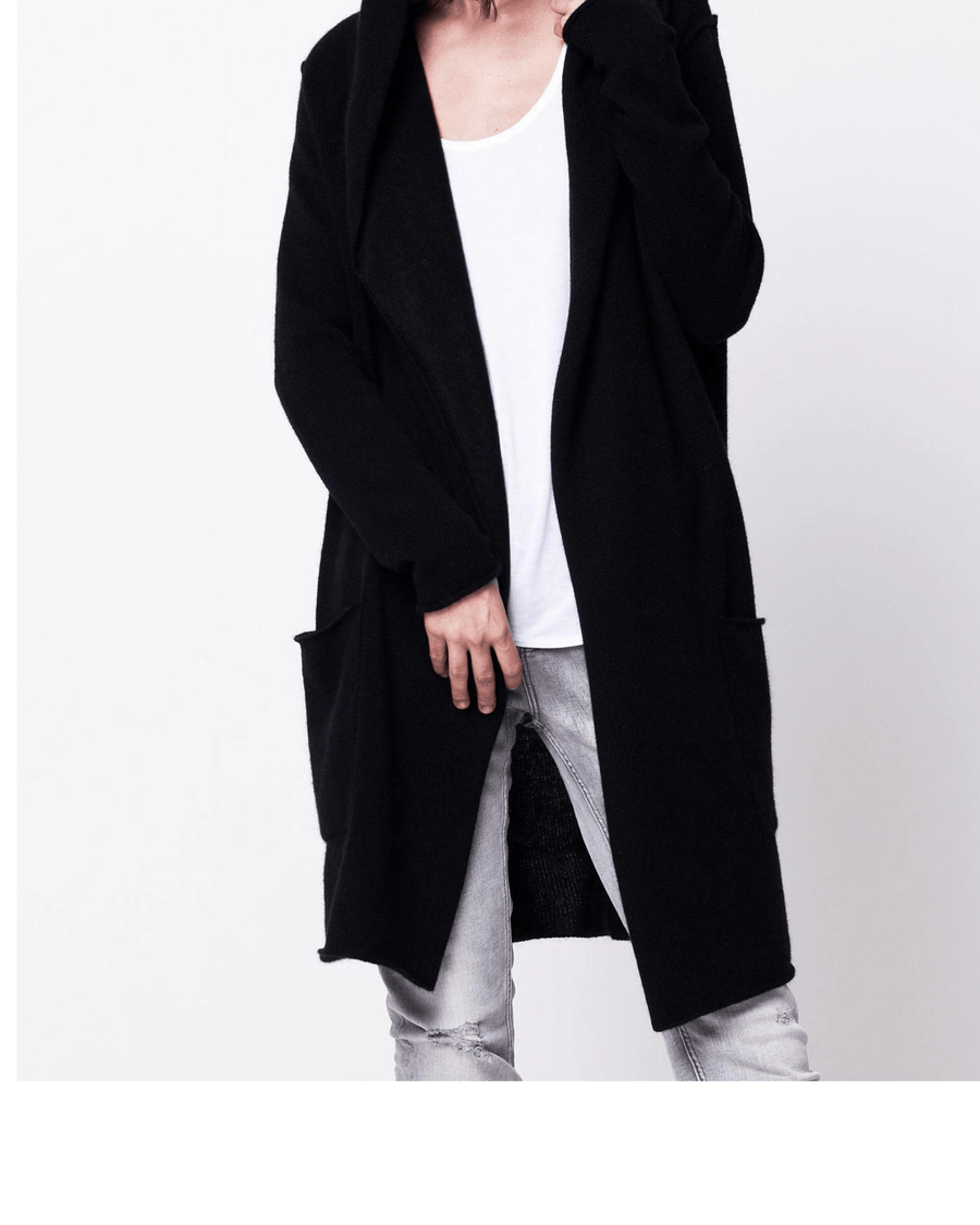 Vince Clothing XS VINCE- Long Open Front Hooded Cardigan