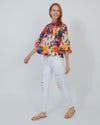 WARM Clothing XS Floral Silk Blouse