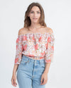 WAYF Clothing Small Floral Off The Shoulder Top