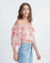 WAYF Clothing Small Floral Off The Shoulder Top