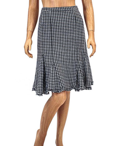Weekend MaxMara Clothing Large | US 10 Houndstooth Trumpet Flare Skirt