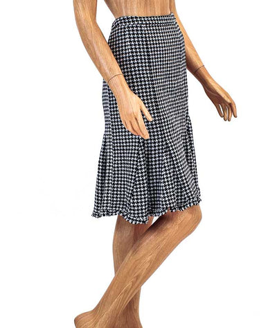 Weekend MaxMara Clothing Large | US 10 Houndstooth Trumpet Flare Skirt