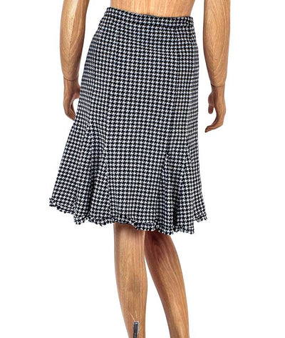 Weekend MaxMara Clothing Large | US 10 Houndstooth Trumpet Flare Skirt
